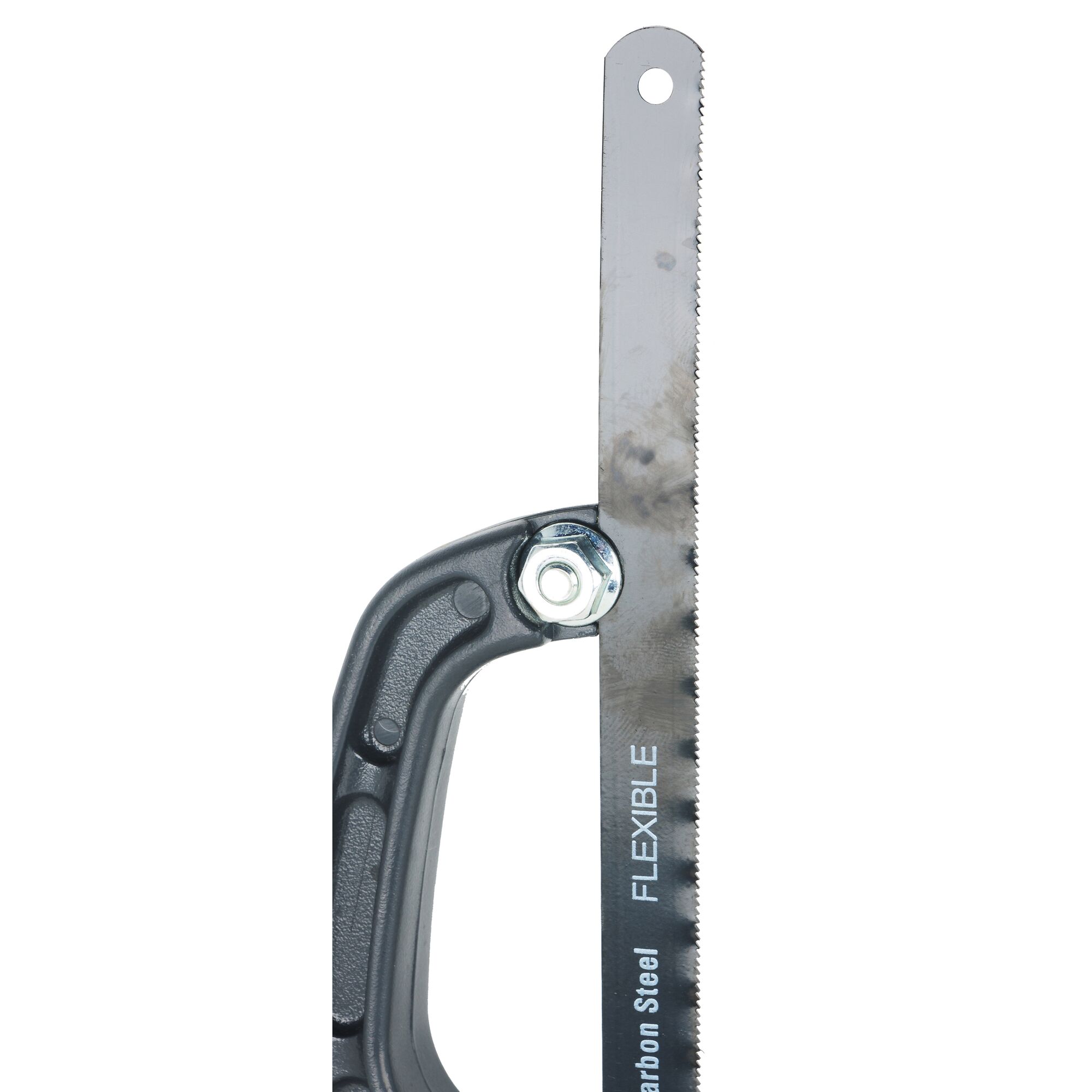 STANLEY 0-20-807 flexible saw with black handle, close-up on white background.