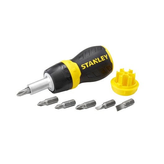 STANLEY® Multibit Ratcheting Screwdriver Stubby