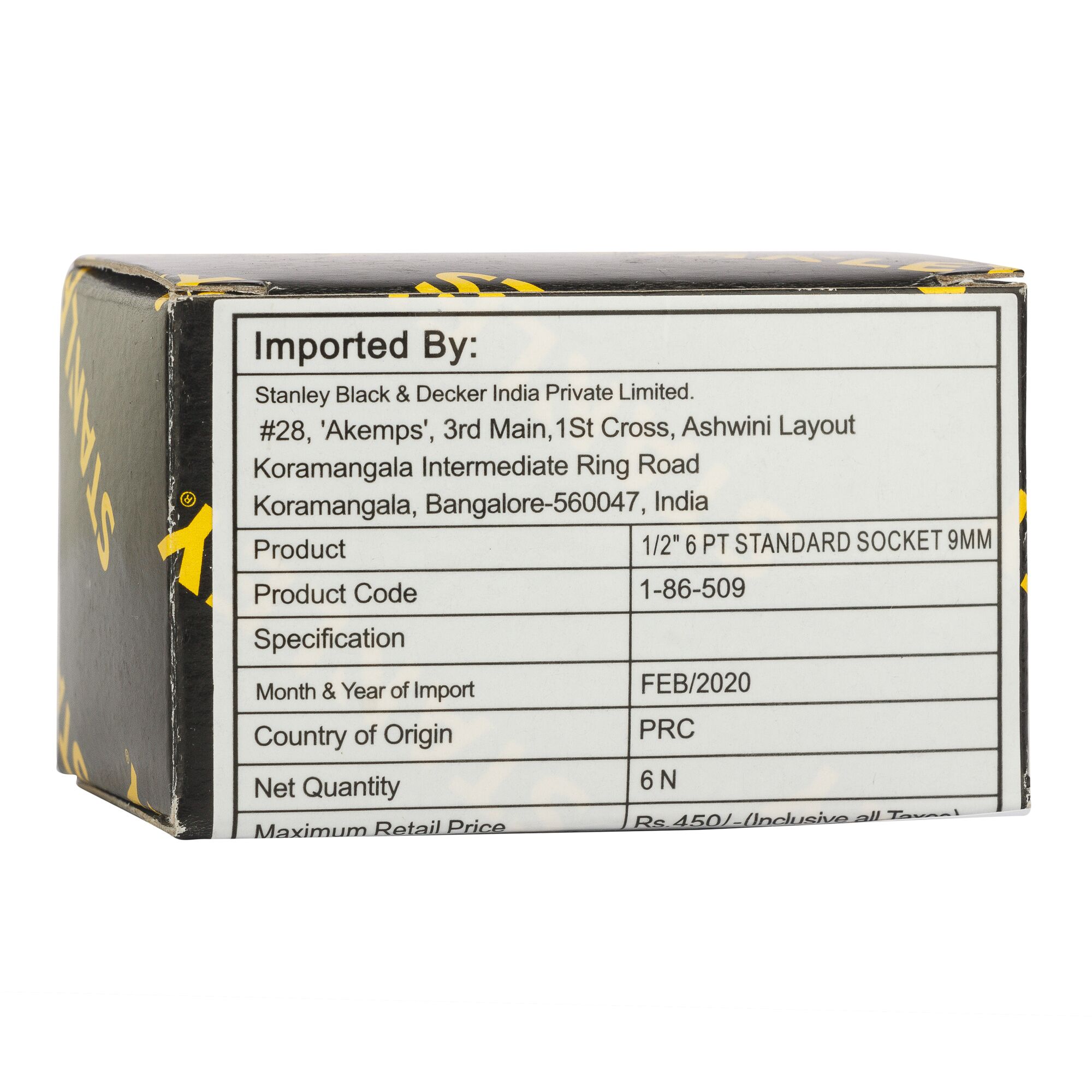 Soket Standar 1/2" 6 Pt 9mm