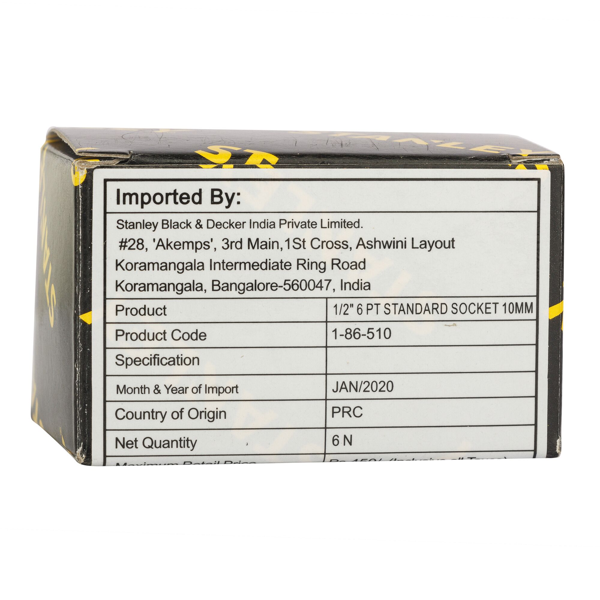 Soket Standar 1/2" 6 Pt 10mm