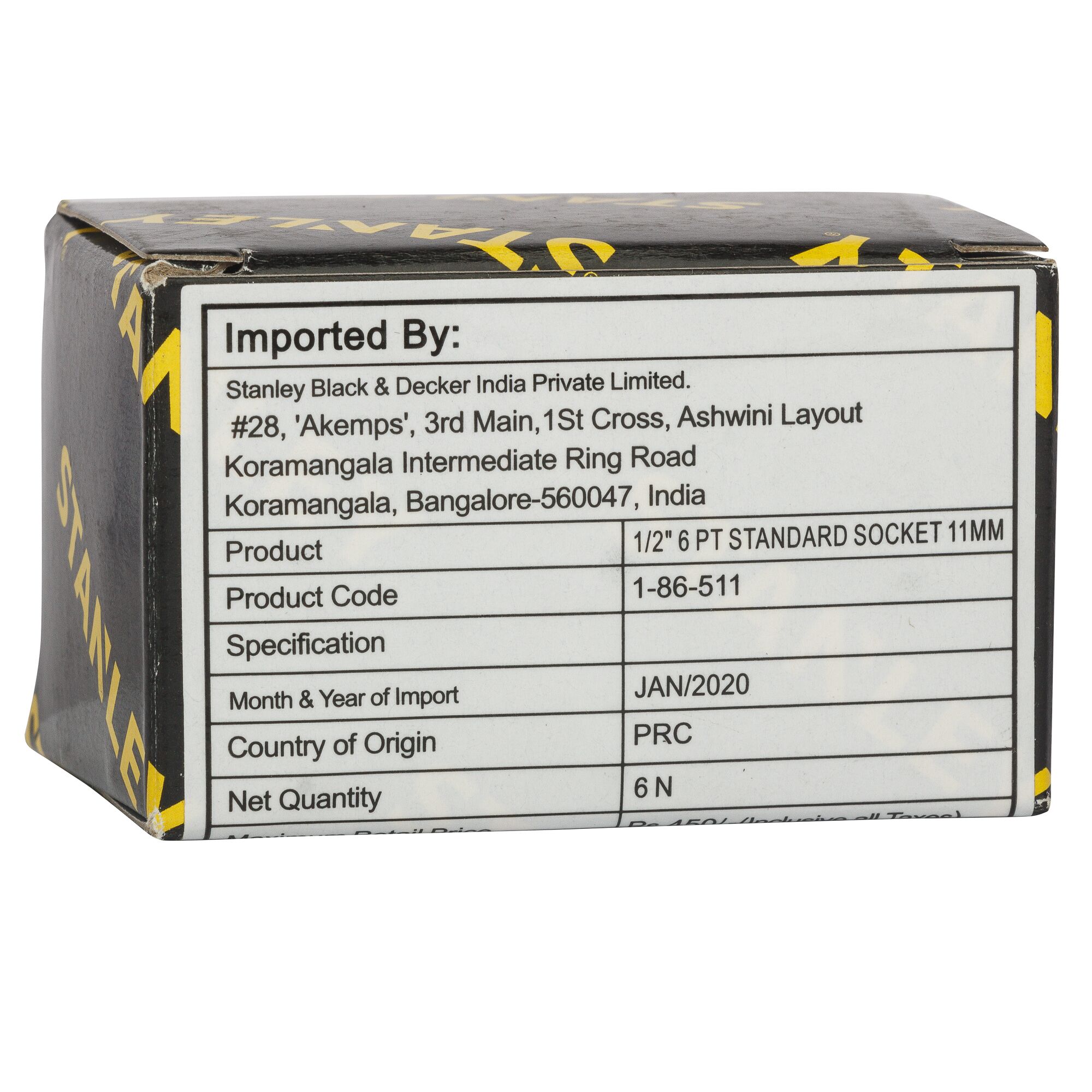 Soket Standar 1/2" 6 Pt 11mm