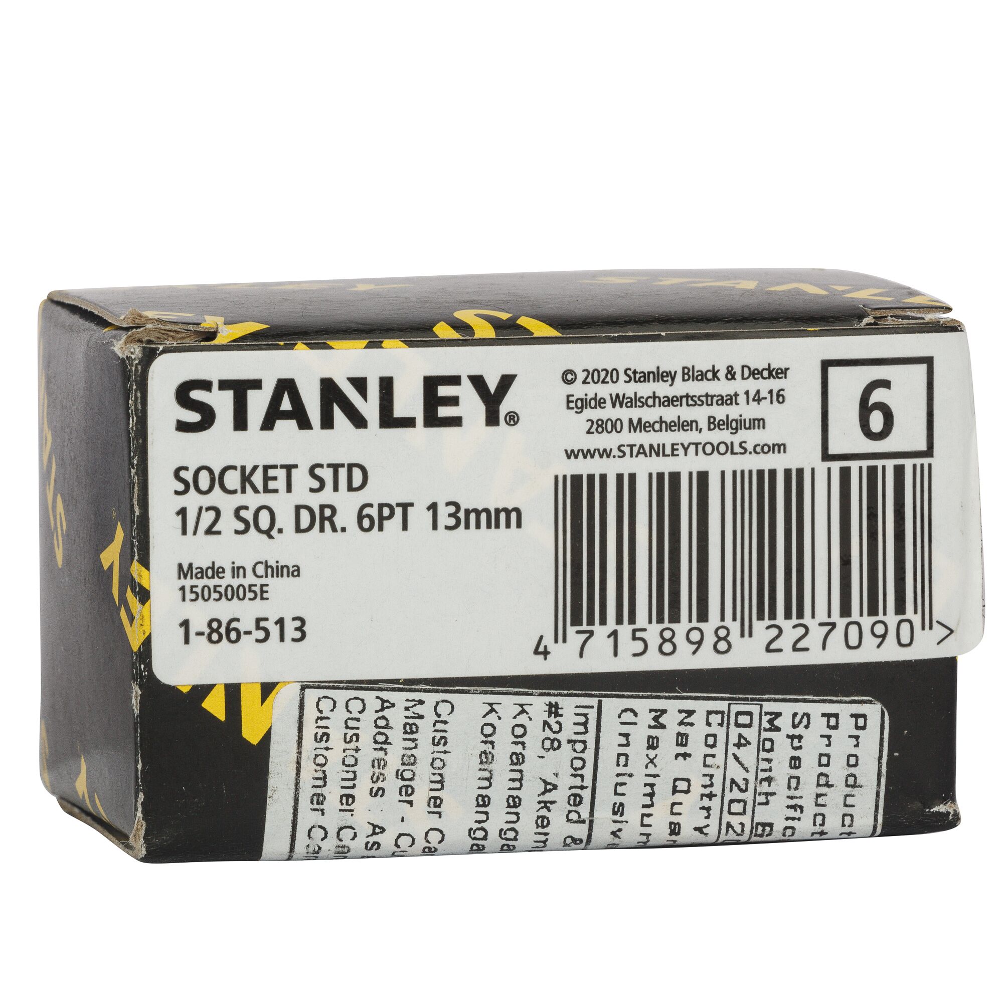 Soket Standar 1/2" 6 Pt 13mm