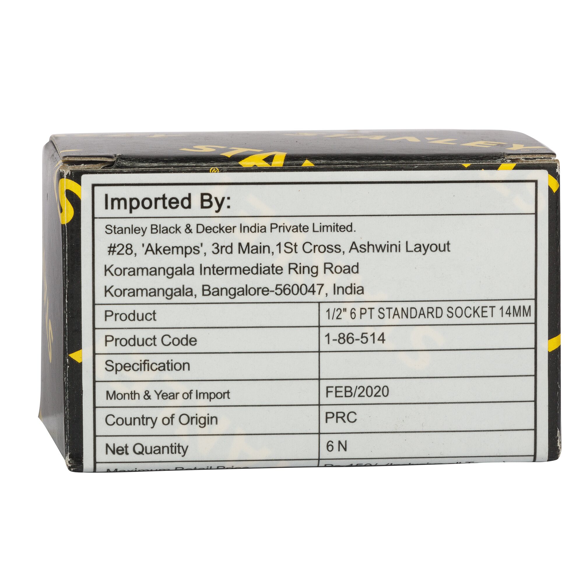 Soket Standar 1/2" 6 Pt 14mm