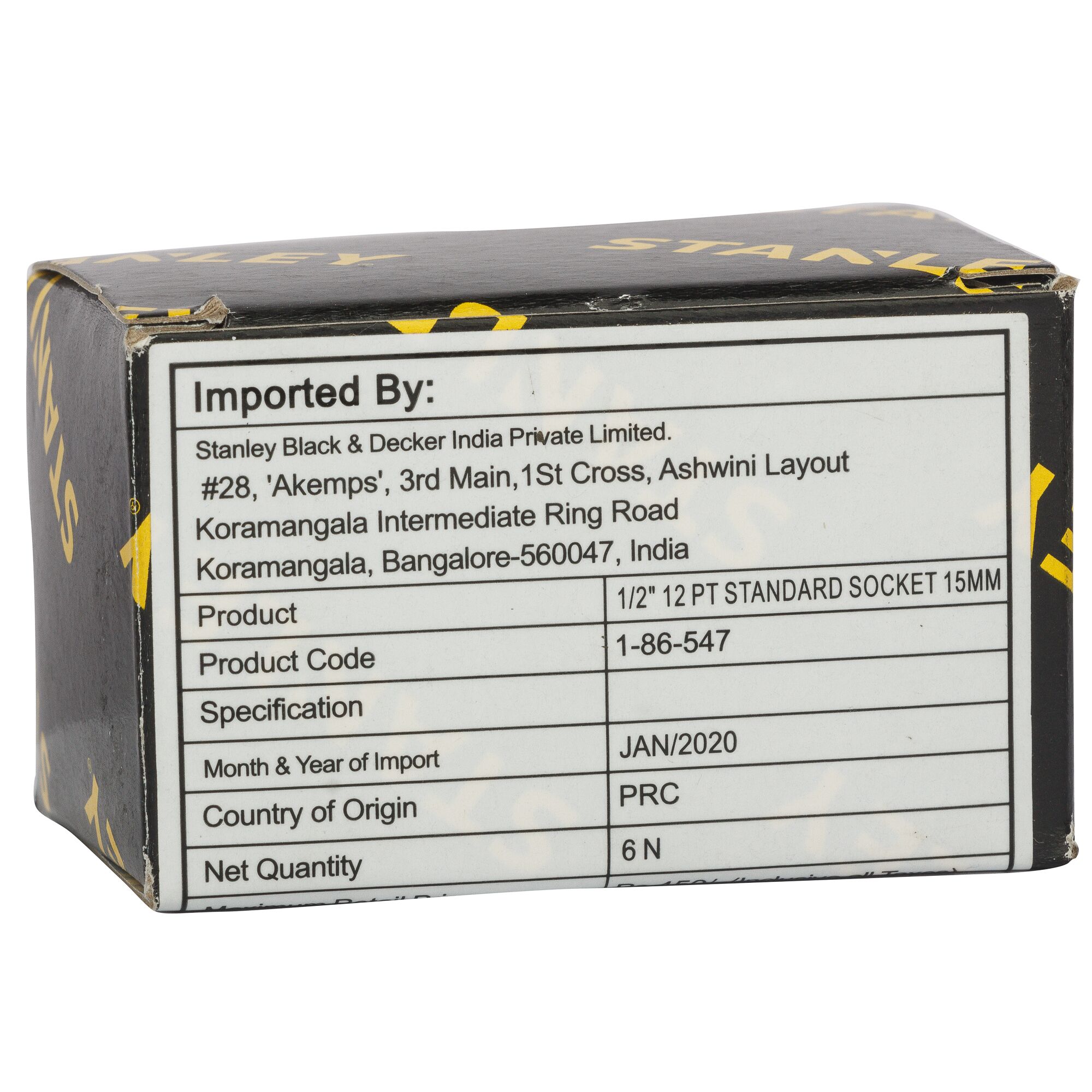 Soket Standar 1/2" 12 Pt 15mm