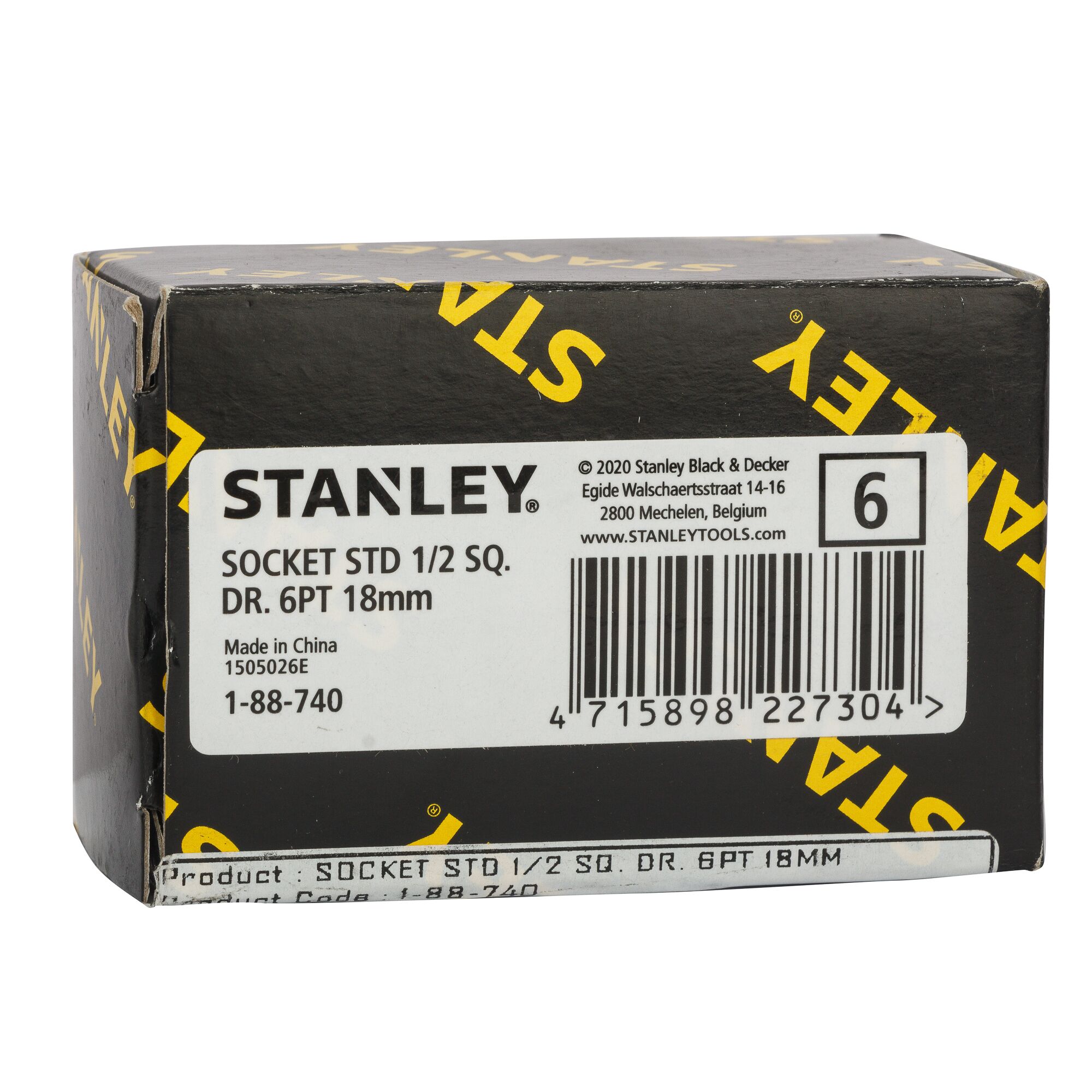 Soket Standar 1/2" 6 Pt 18mm