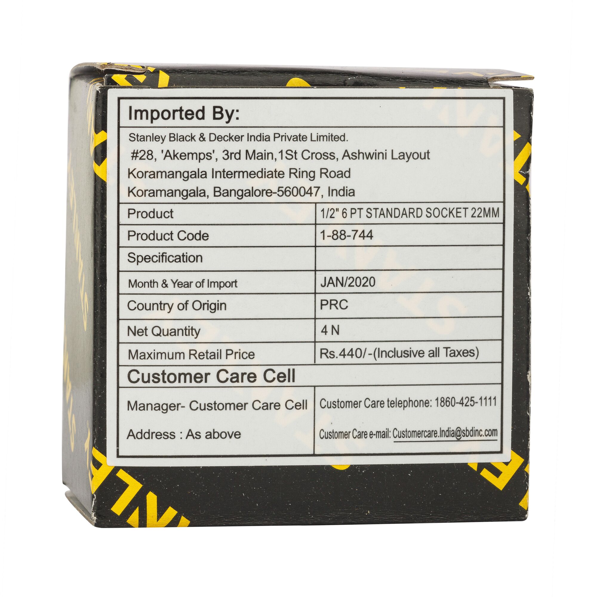 Soket Standar 1/2" 6 Pt 22mm