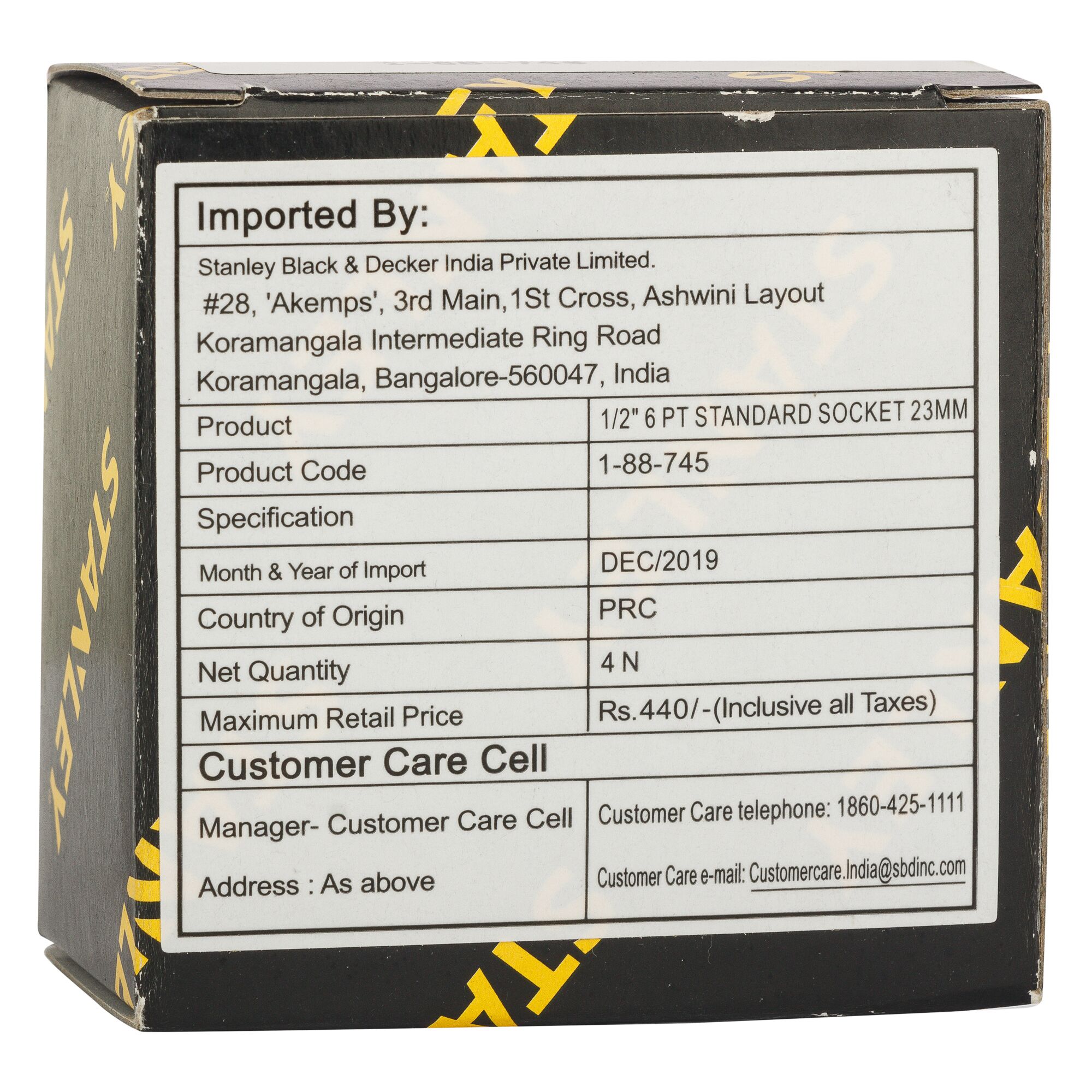 Soket Standar 1/2" 6 Pt 23mm