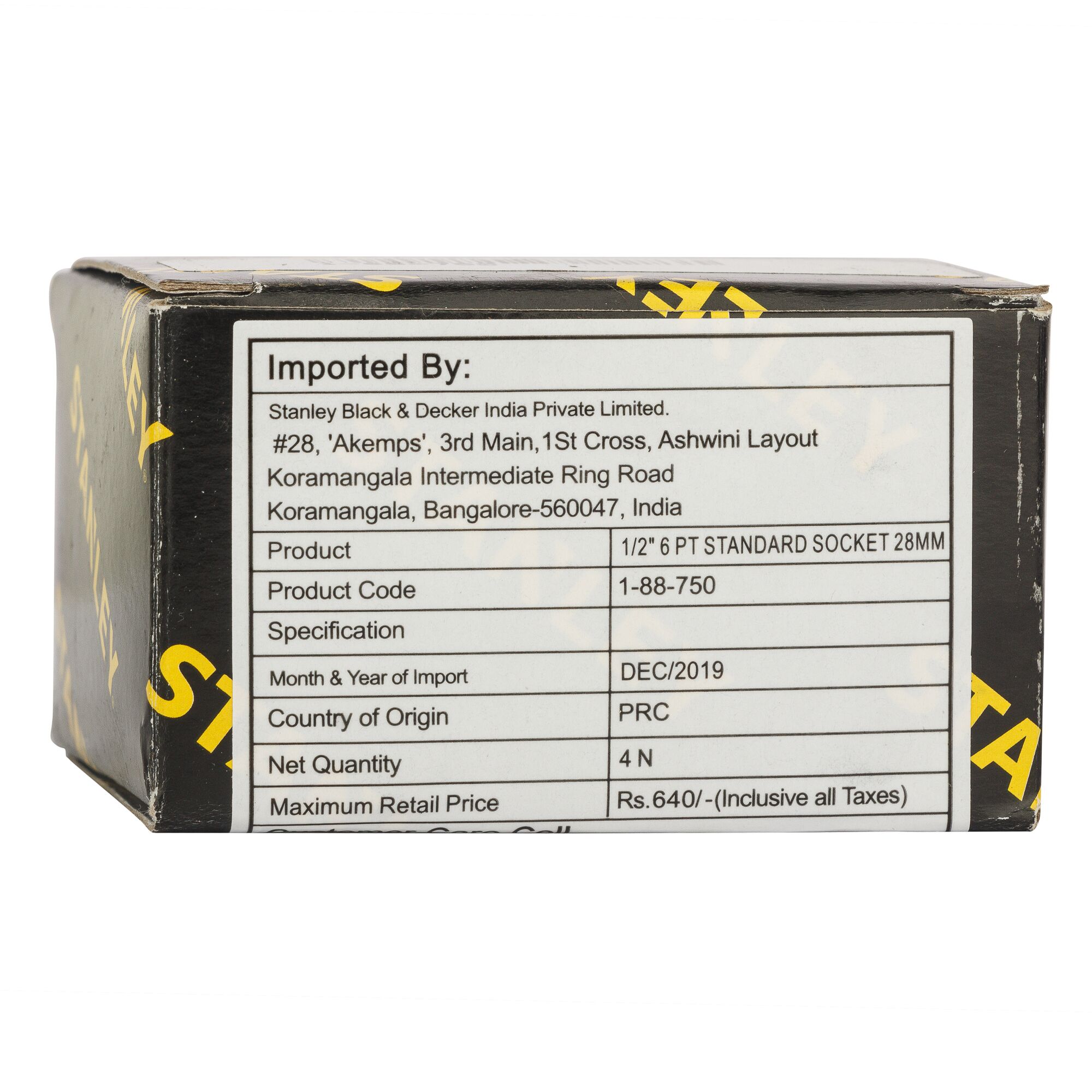 Soket Standar 1/2" 6 Pt 28mm