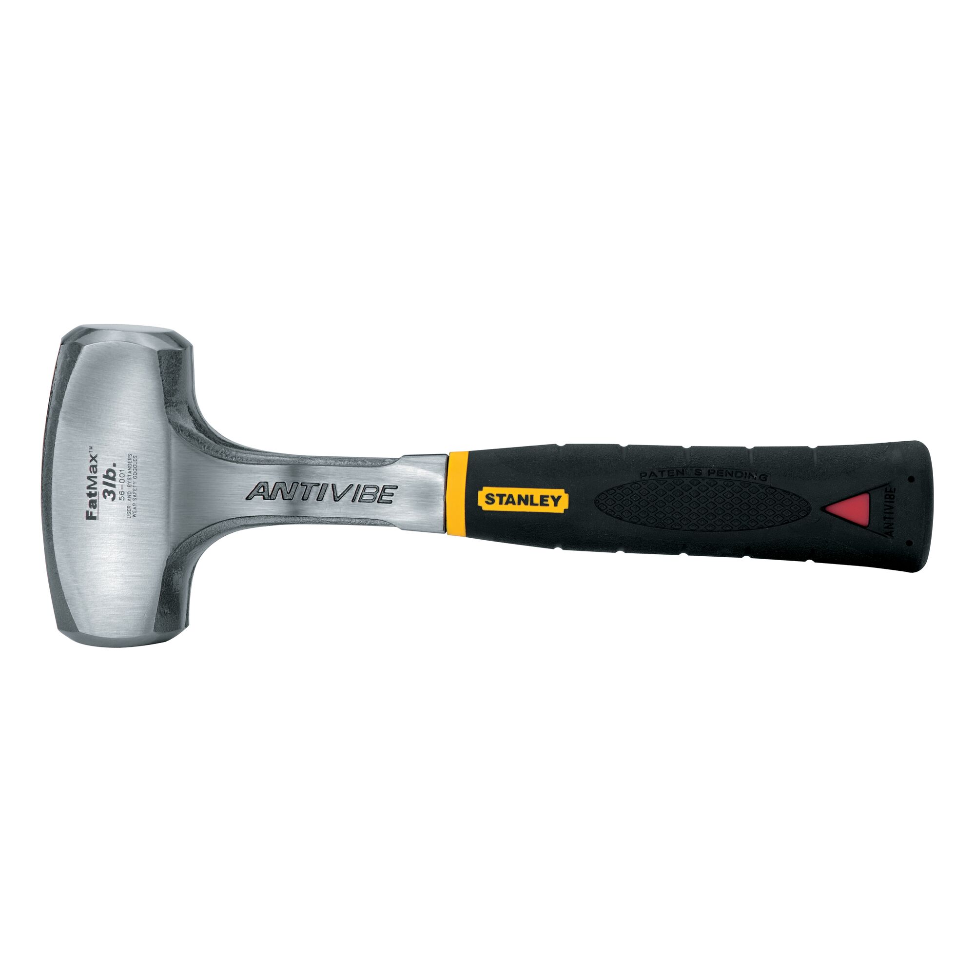 Stanley 56-001 sledgehammer with anti-vibration black grip, front angle, white background.