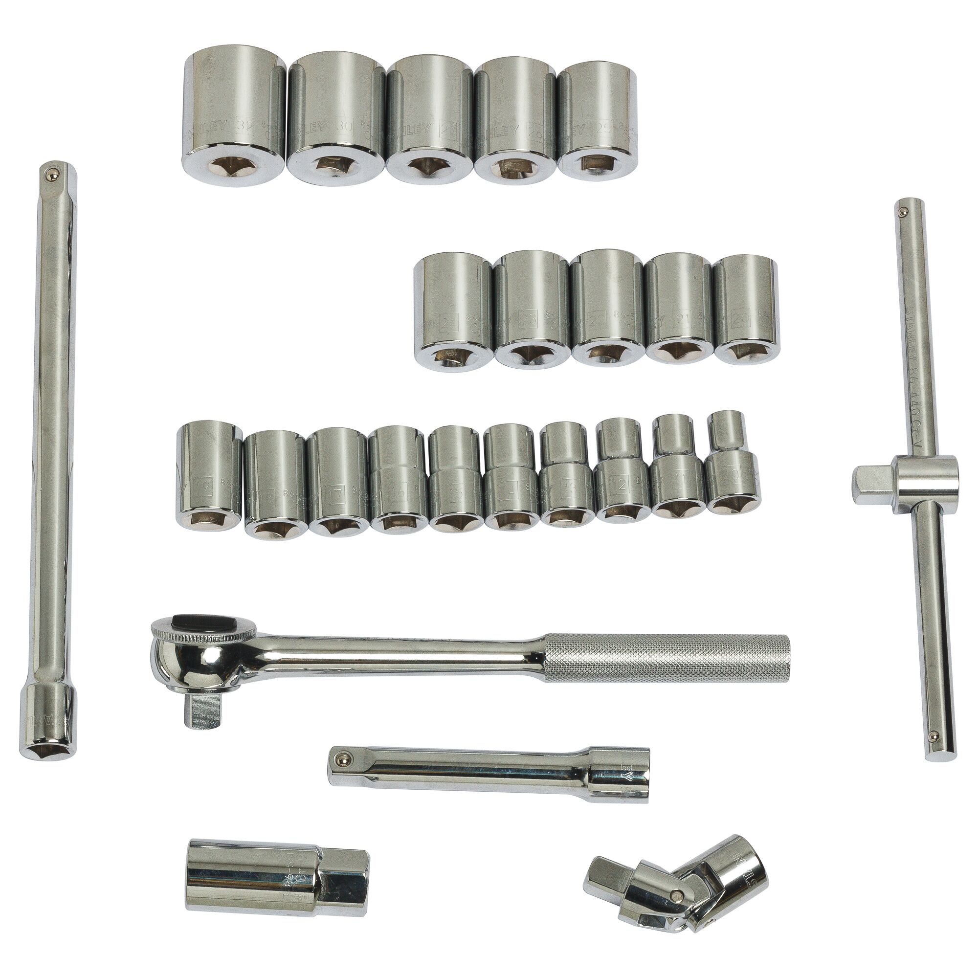 27 Buah-1/2 inch Persegi. Set Soket Dr 12Pt