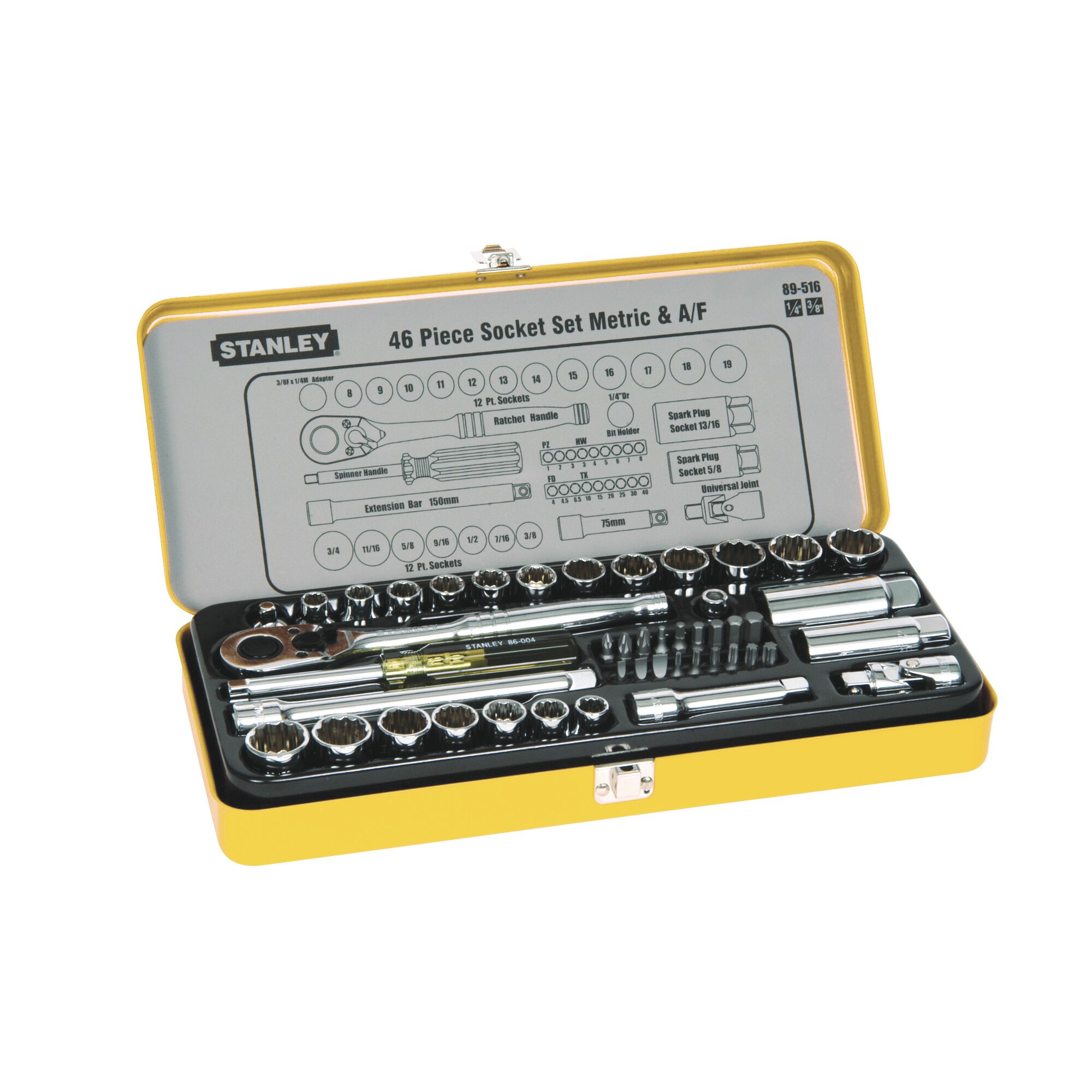 Set Soket Drive 3/8 ", 46 Buah.