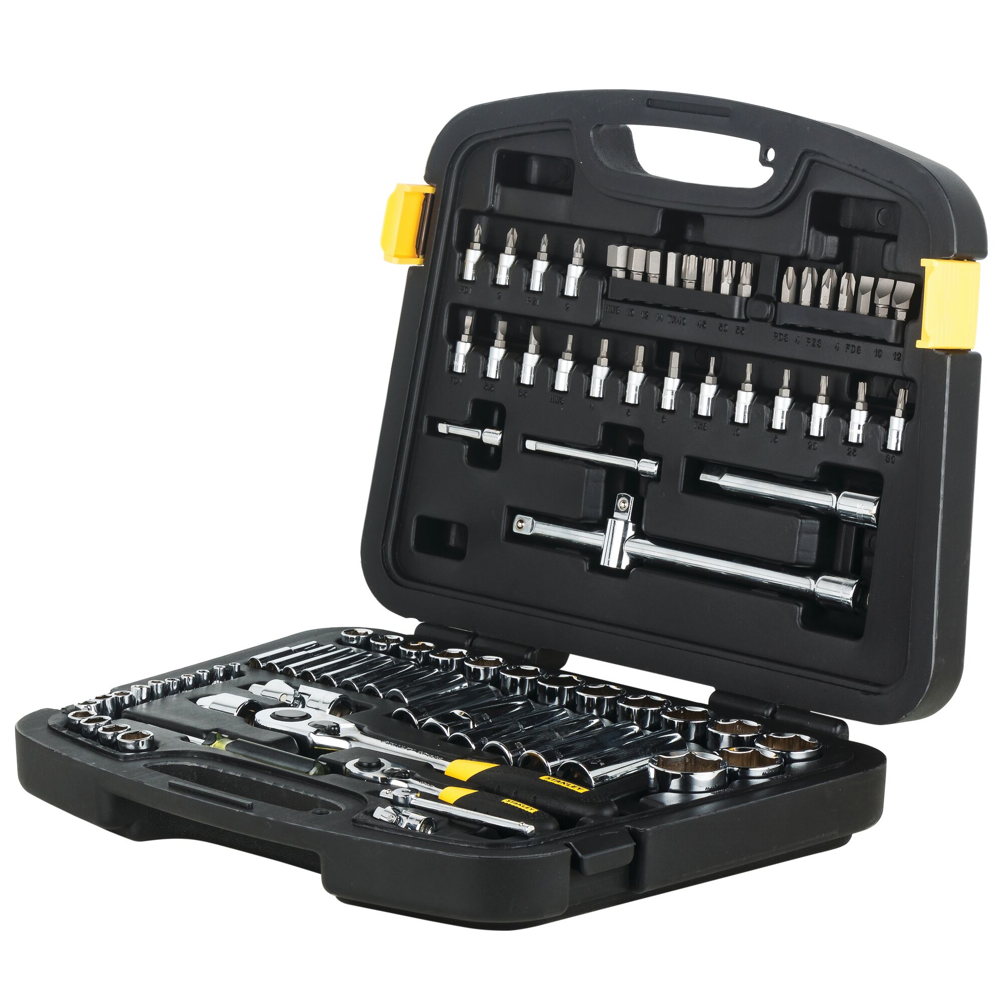 86 Buah 1/4 & 1/2 Sq.Dr. Set Soket-6Pt Bertemu