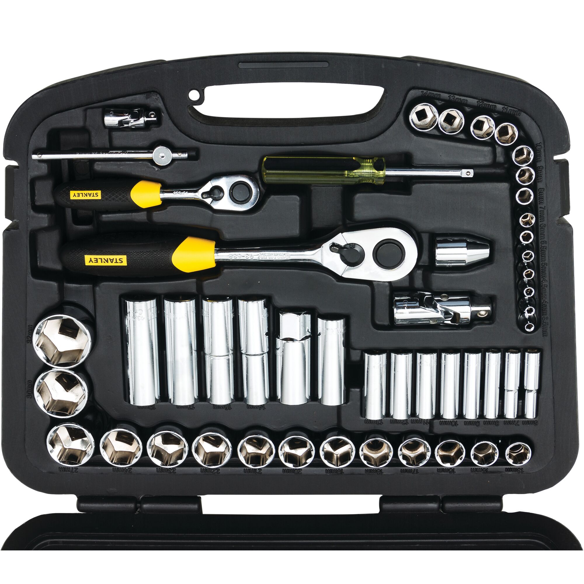 86 Buah 1/4 & 1/2 Sq.Dr. Set Soket-6Pt Bertemu