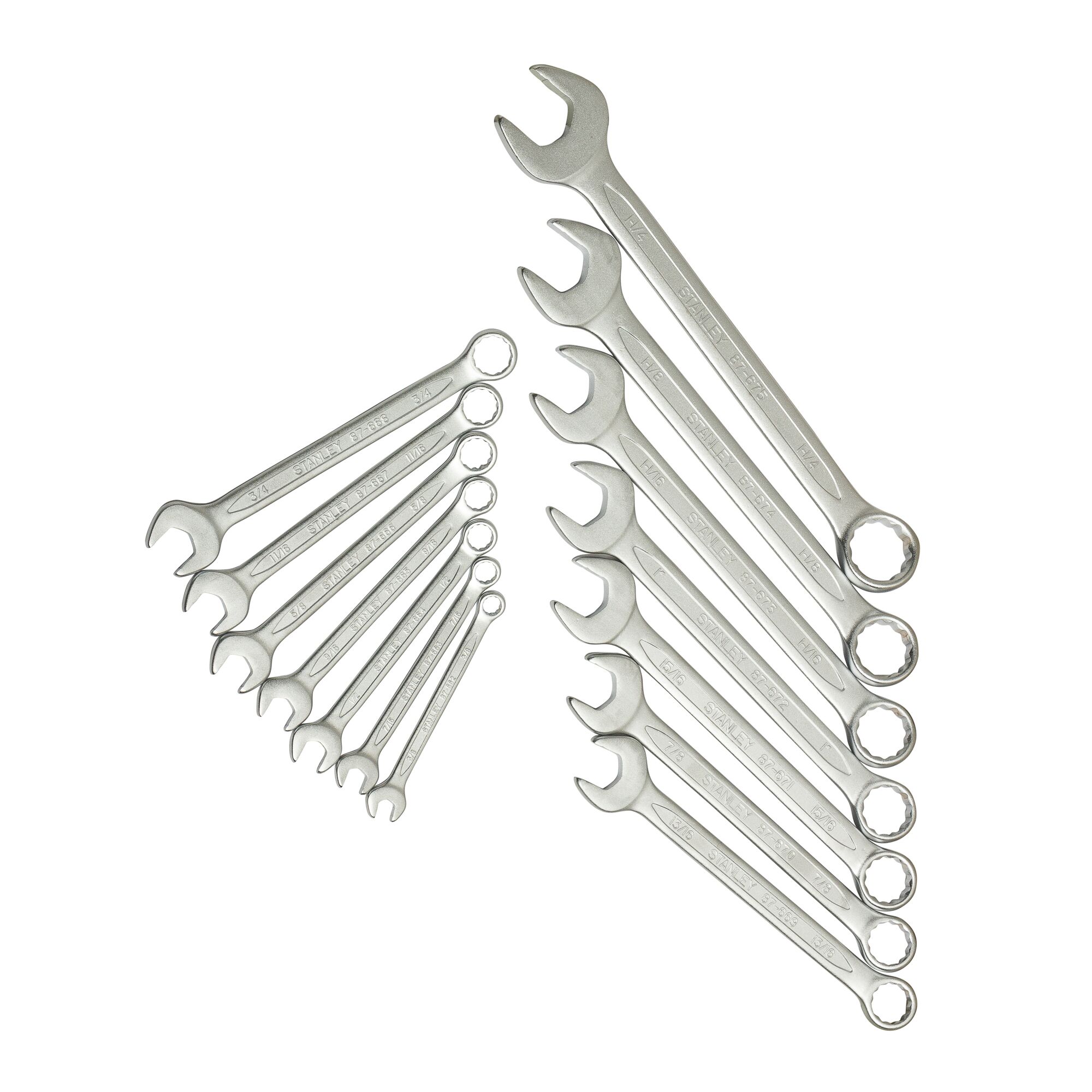 Kunci Pas Kombinasi Slimline, 14 Pcs Met 10-32 mm