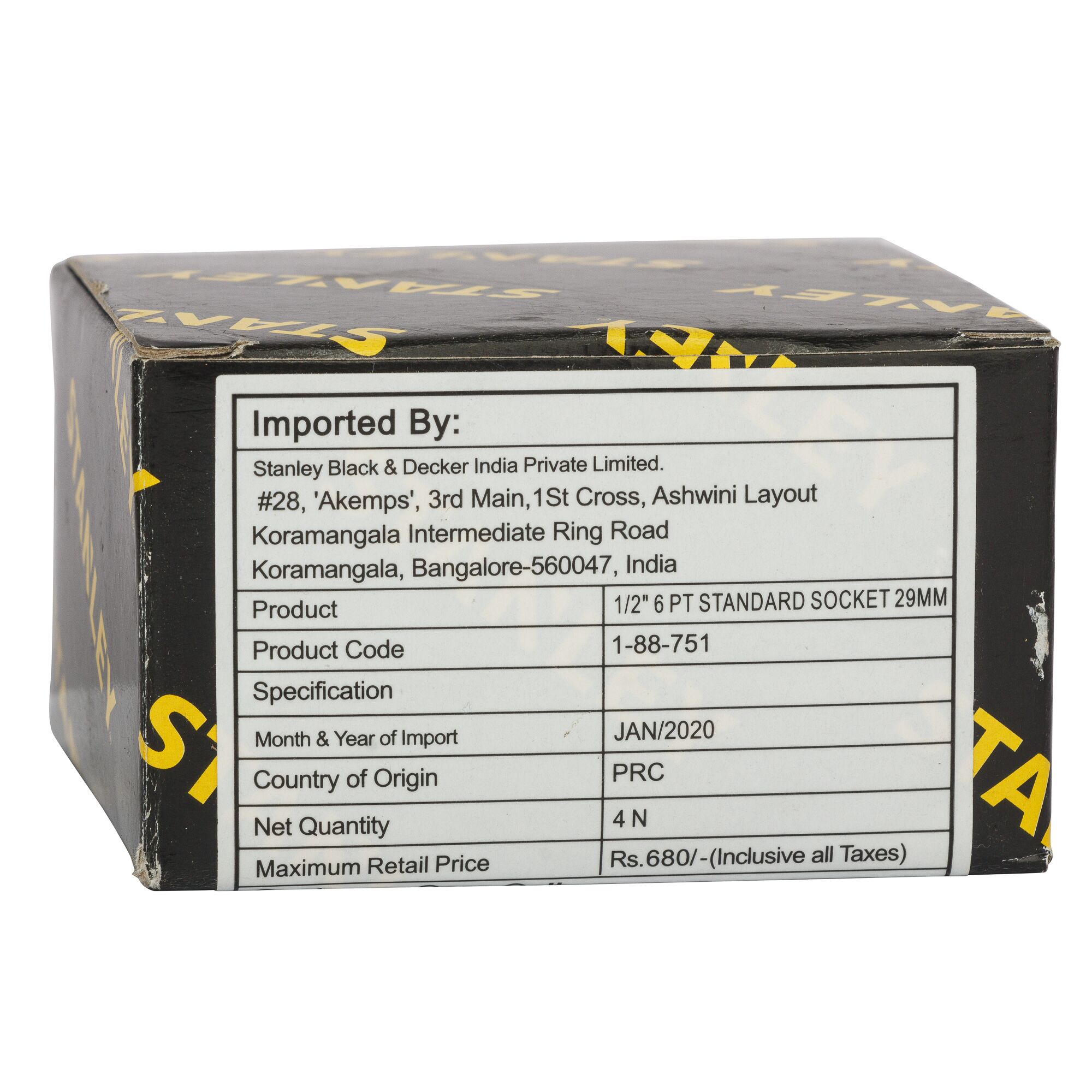 Soket Standar 1/2" 6 Pt 29mm