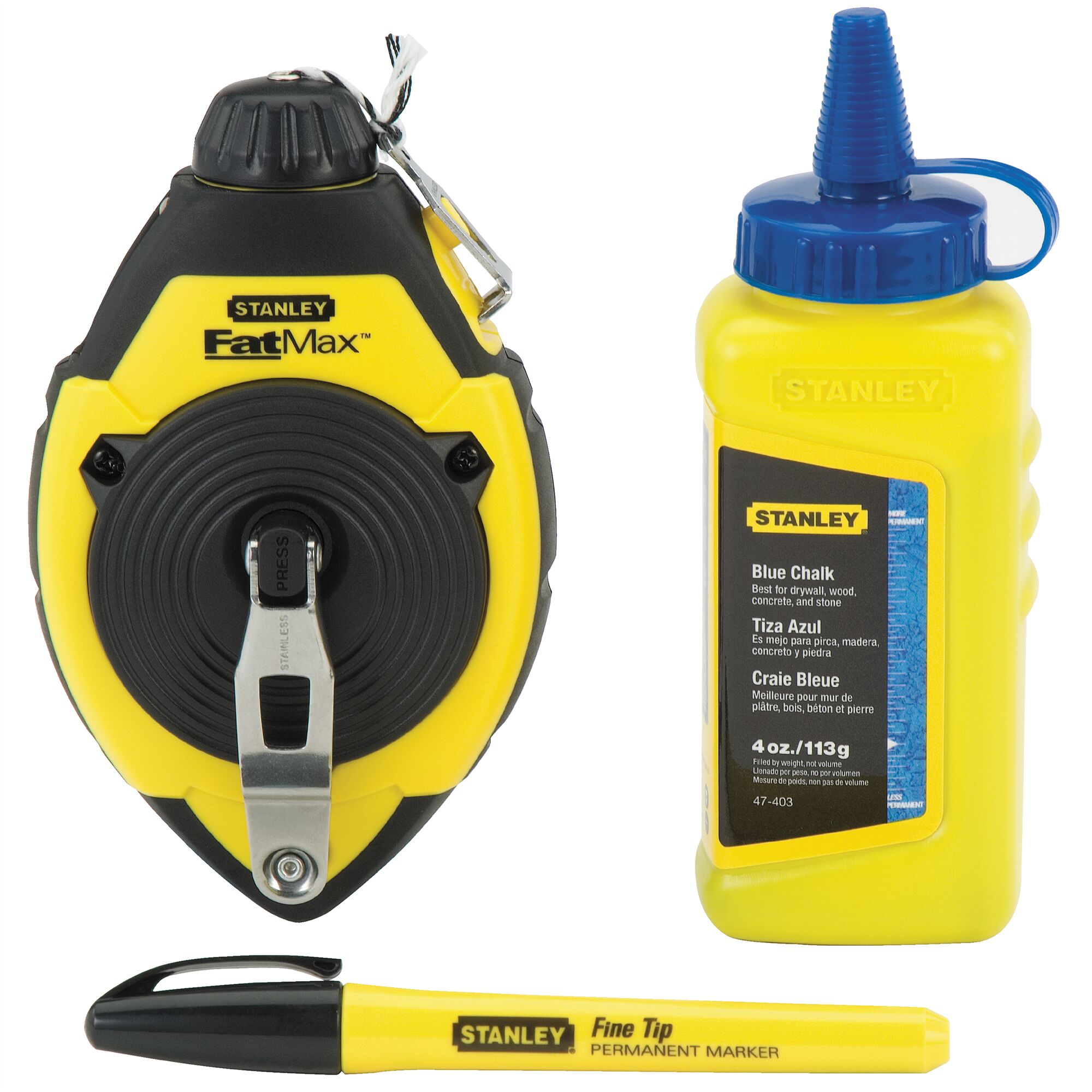Xtreme™Chalk Line Reel 30M Dengan Kapur Biru Dan Spidol