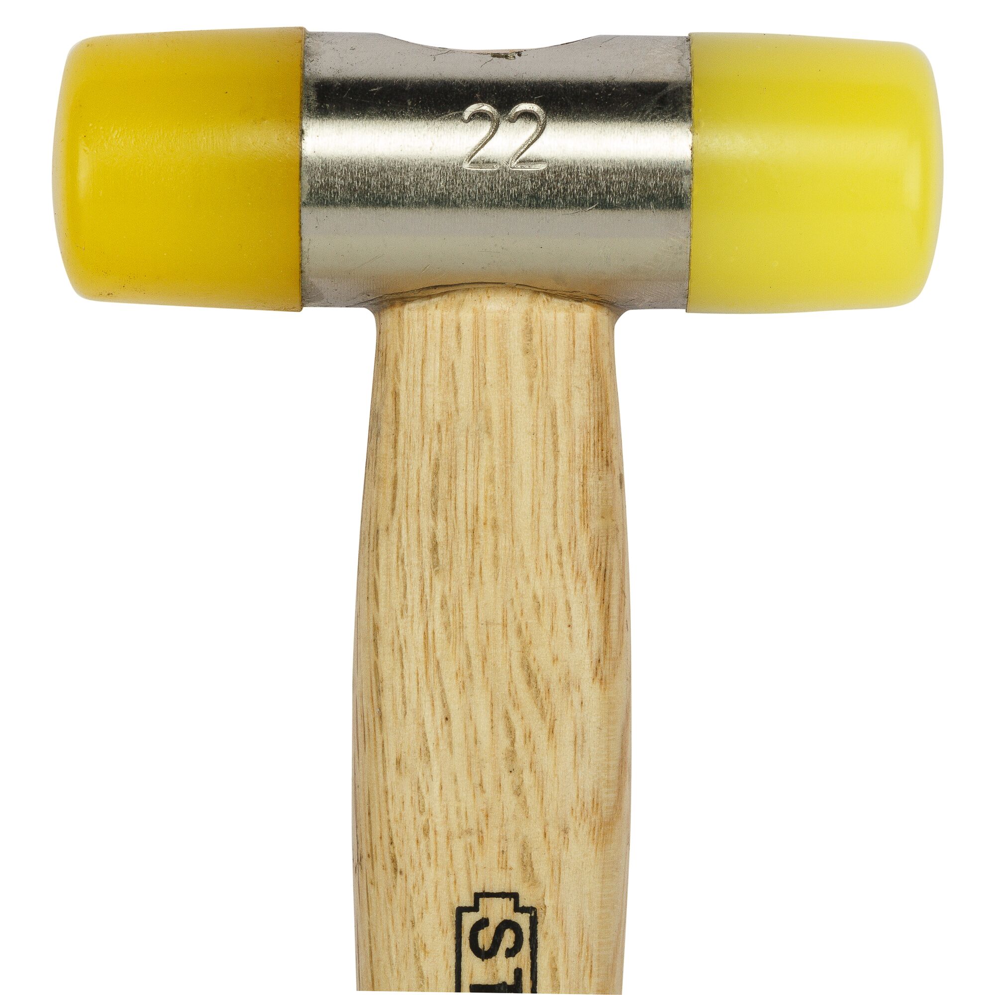 Palu Muka Lembut dengan Gagang Kayu, 22mm