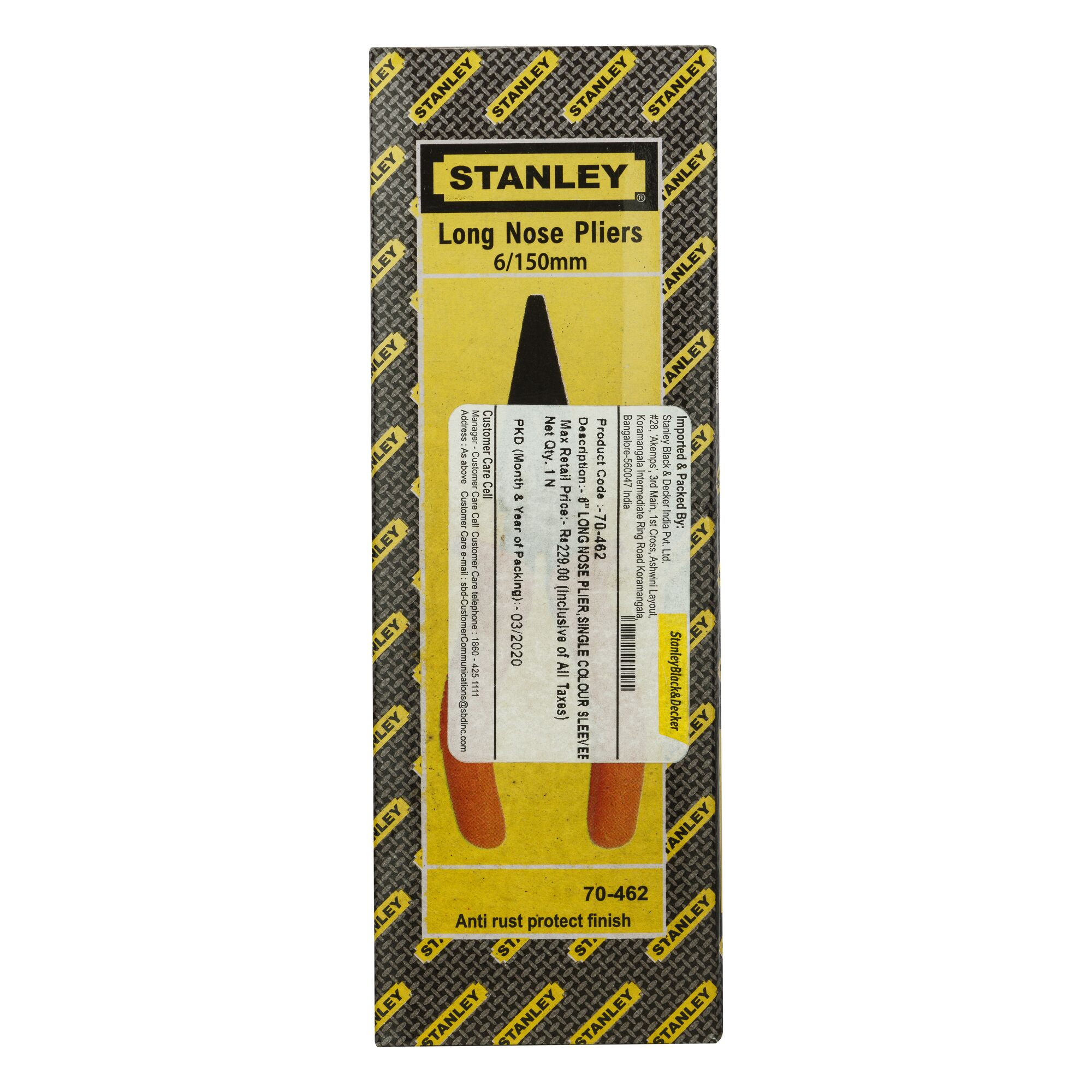 Tang Hidung Panjang 6", Lengan Warna Tunggal
