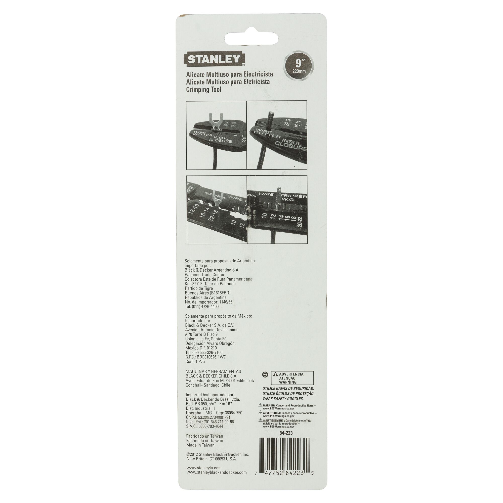 Tang Crimping, 230mm- 9"