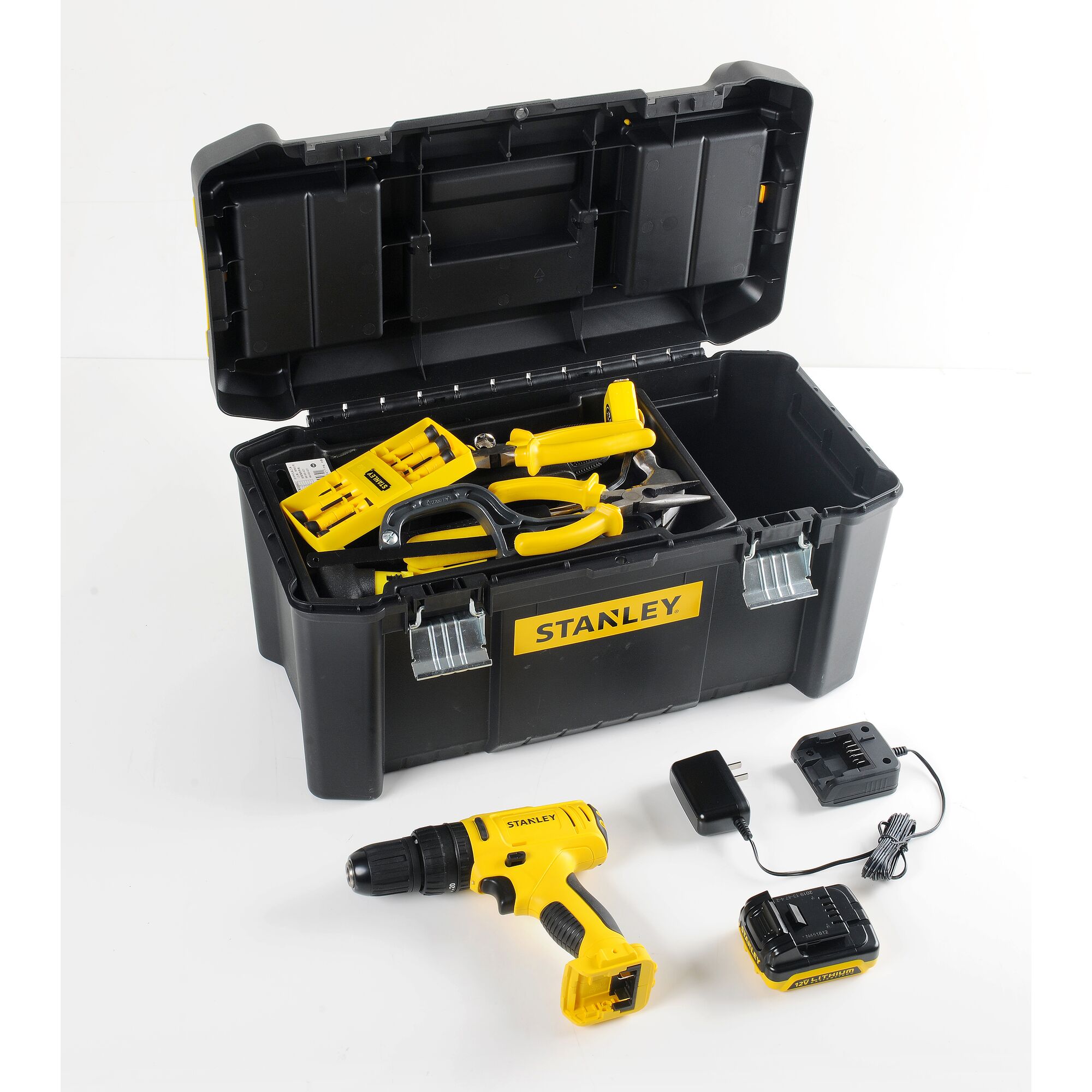 Hammer drill driver 10.8V (1,5Ah X 1)+ Set Alat & Aksesori 119pcs+ Kotak Peralatan 19"