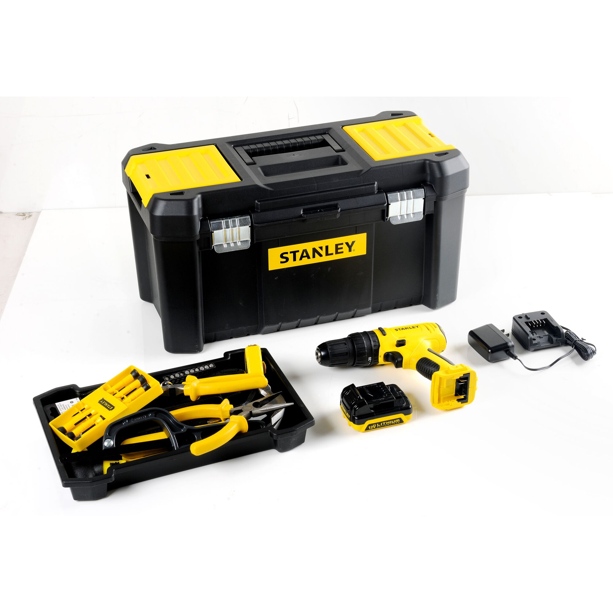 Hammer drill driver 10.8V (1,5Ah X 1)+ Set Alat & Aksesori 119pcs+ Kotak Peralatan 19"