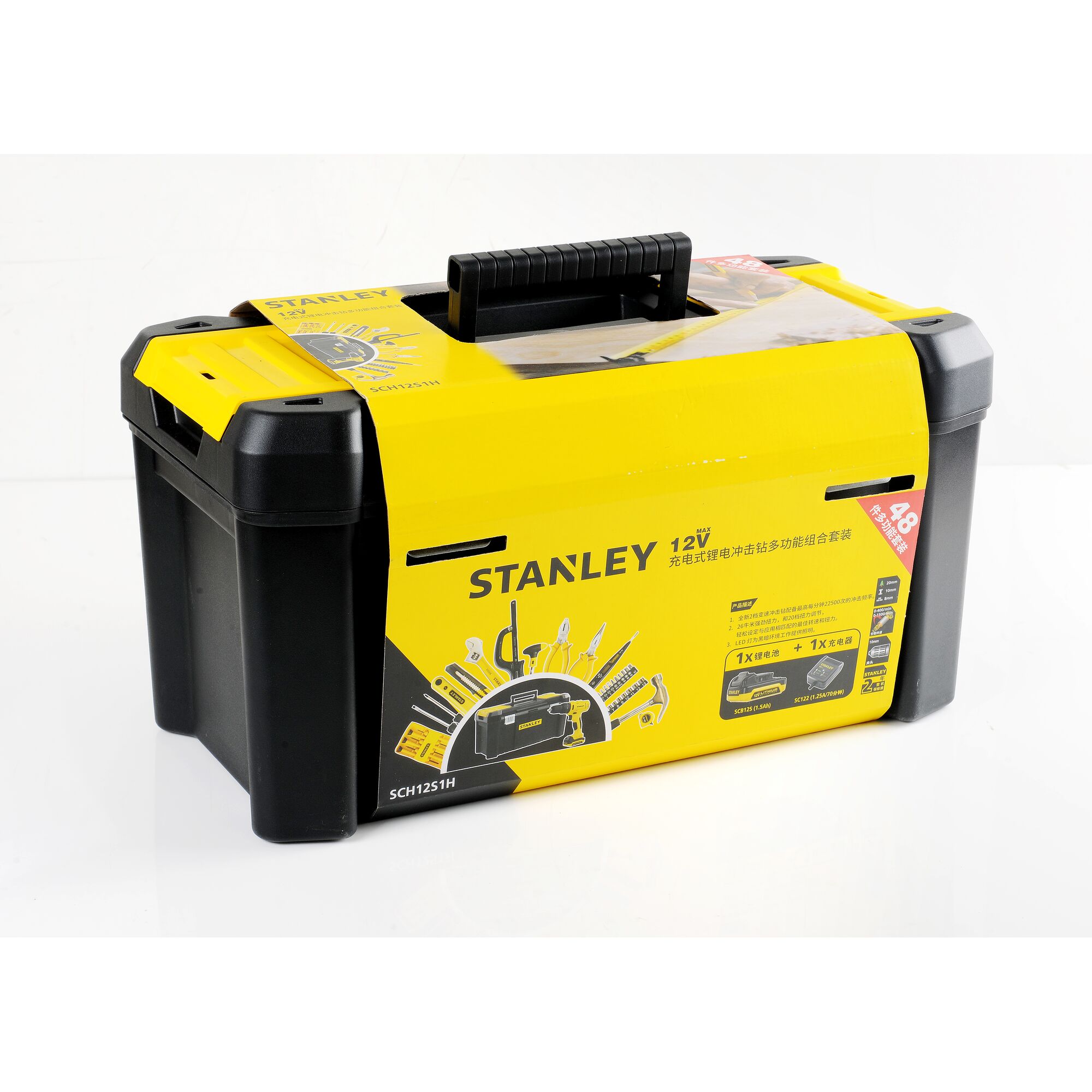 Hammer drill driver 10.8V (1,5Ah X 1)+ Set Alat & Aksesori 119pcs+ Kotak Peralatan 19"