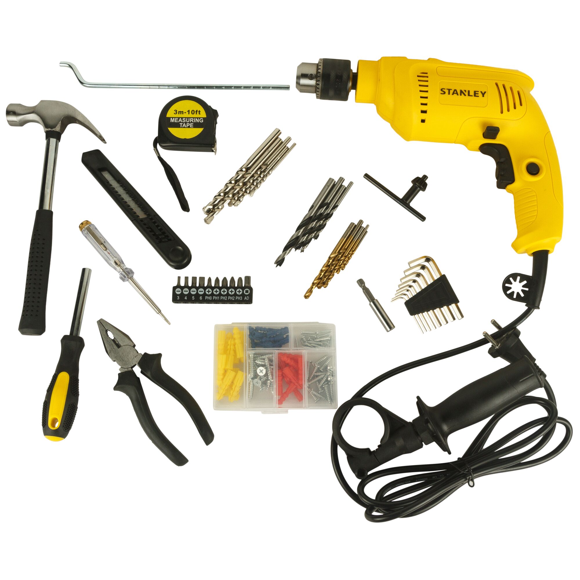 DRILL DAMPAK 1/2" 600W DENGAN 120 AKSESORIS