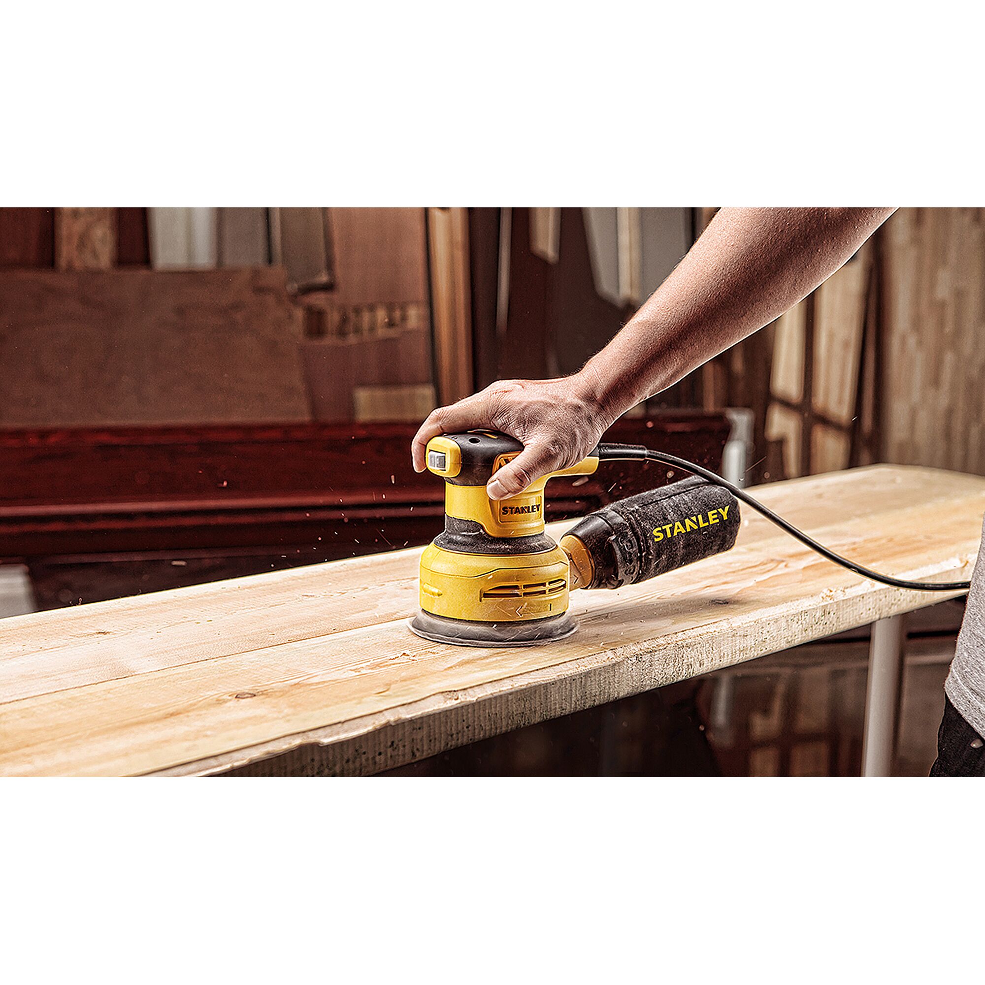 Sander Orbital Acak Kecepatan Variabel 5" 300W - uji