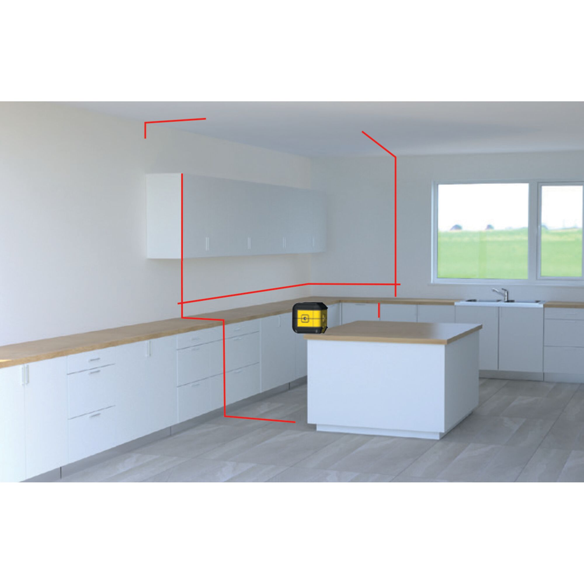 Laser Garis Silang Dengan Garis Merah 90°