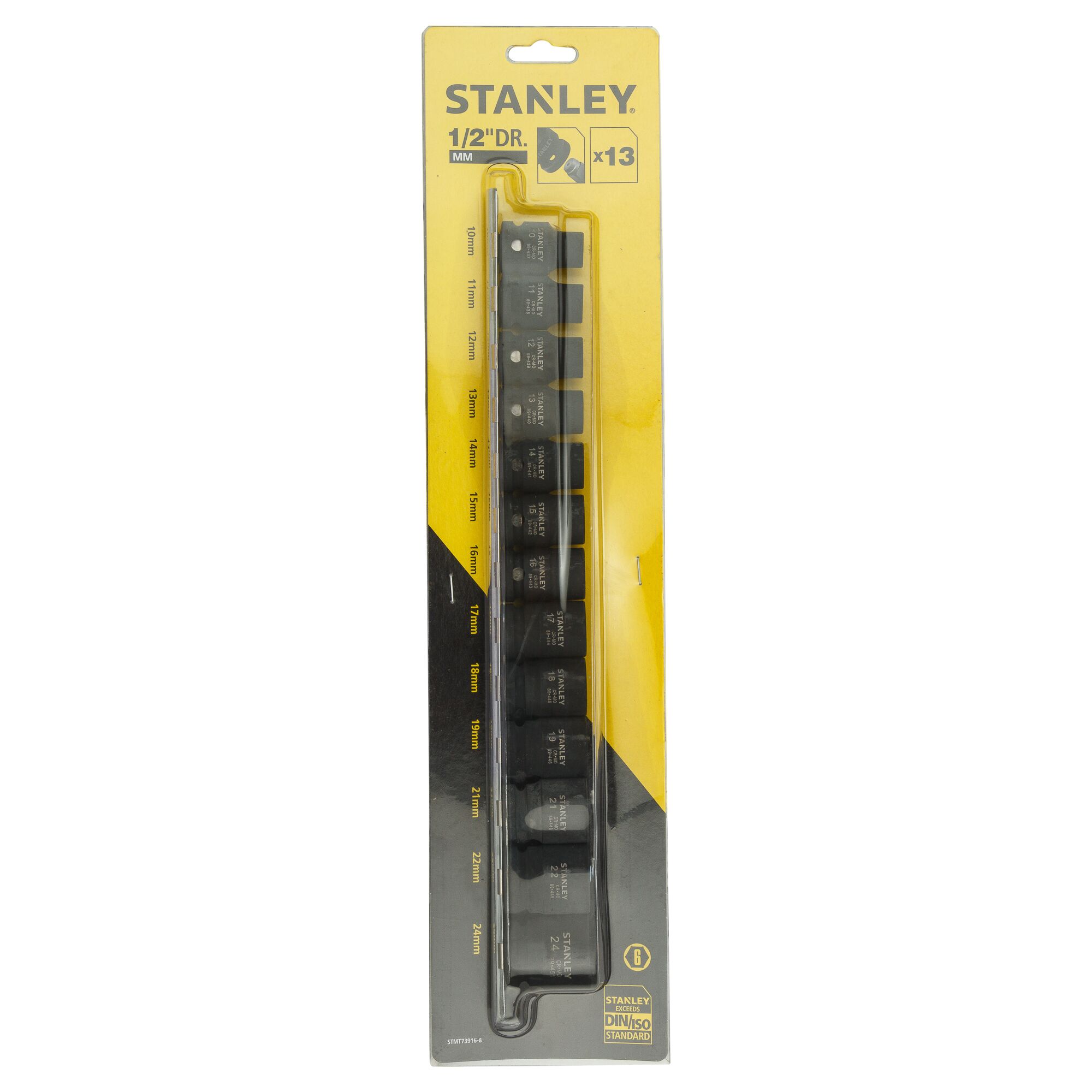 Set Impact Soket 1/2 Std (13 Buah) 10-11-12-13-14-15-16-17-18-19-21-22-24mm