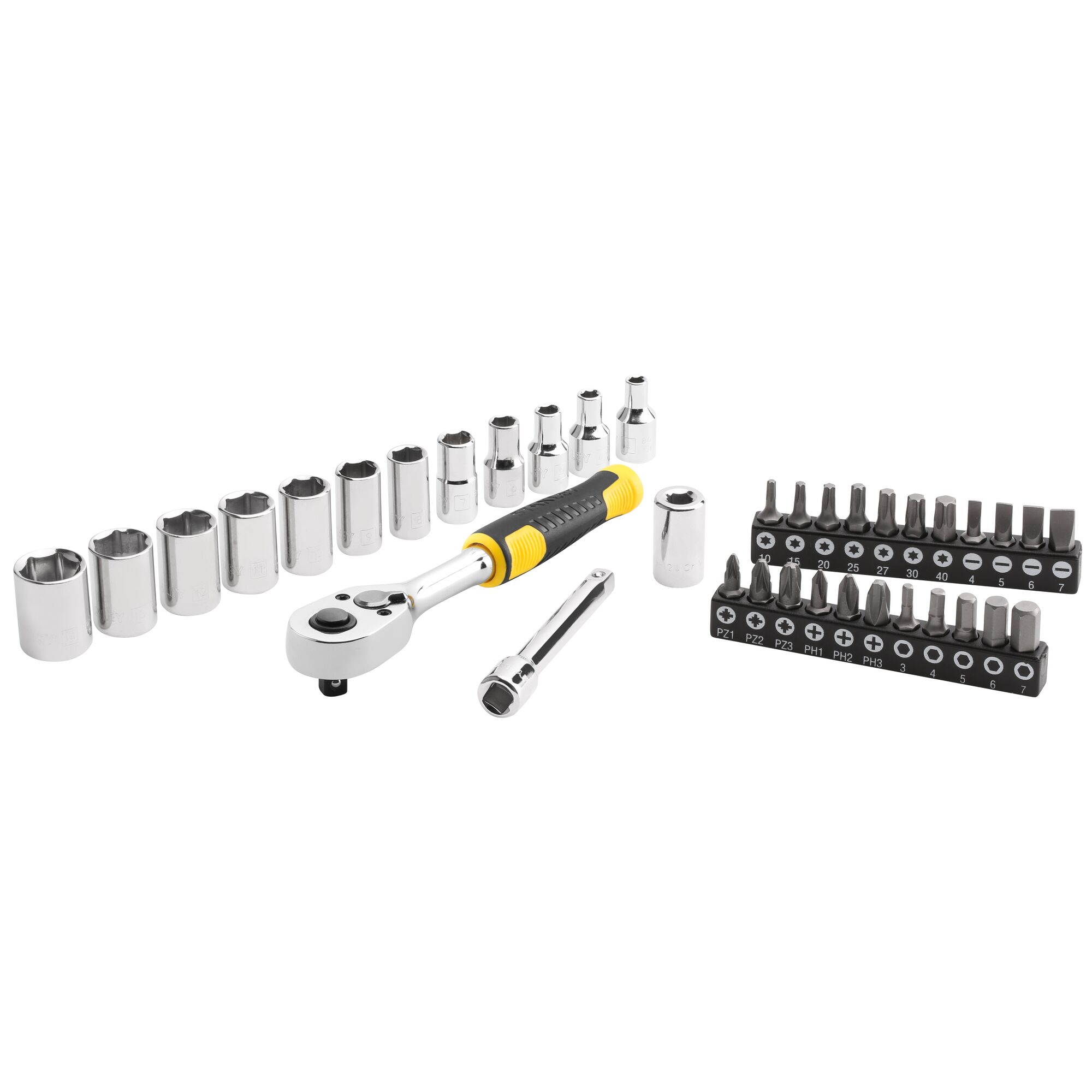 Set Soket Kompak 1/4 ", 37 Buah.