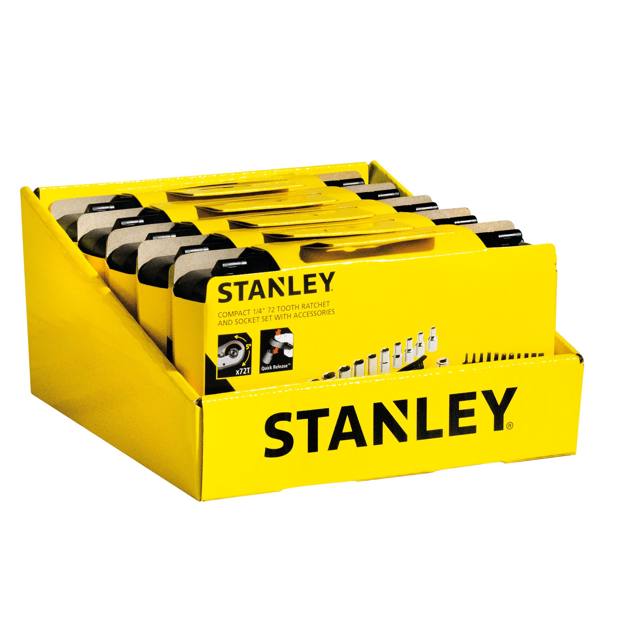 Set Soket Kompak 1/4 ", 37 Buah.