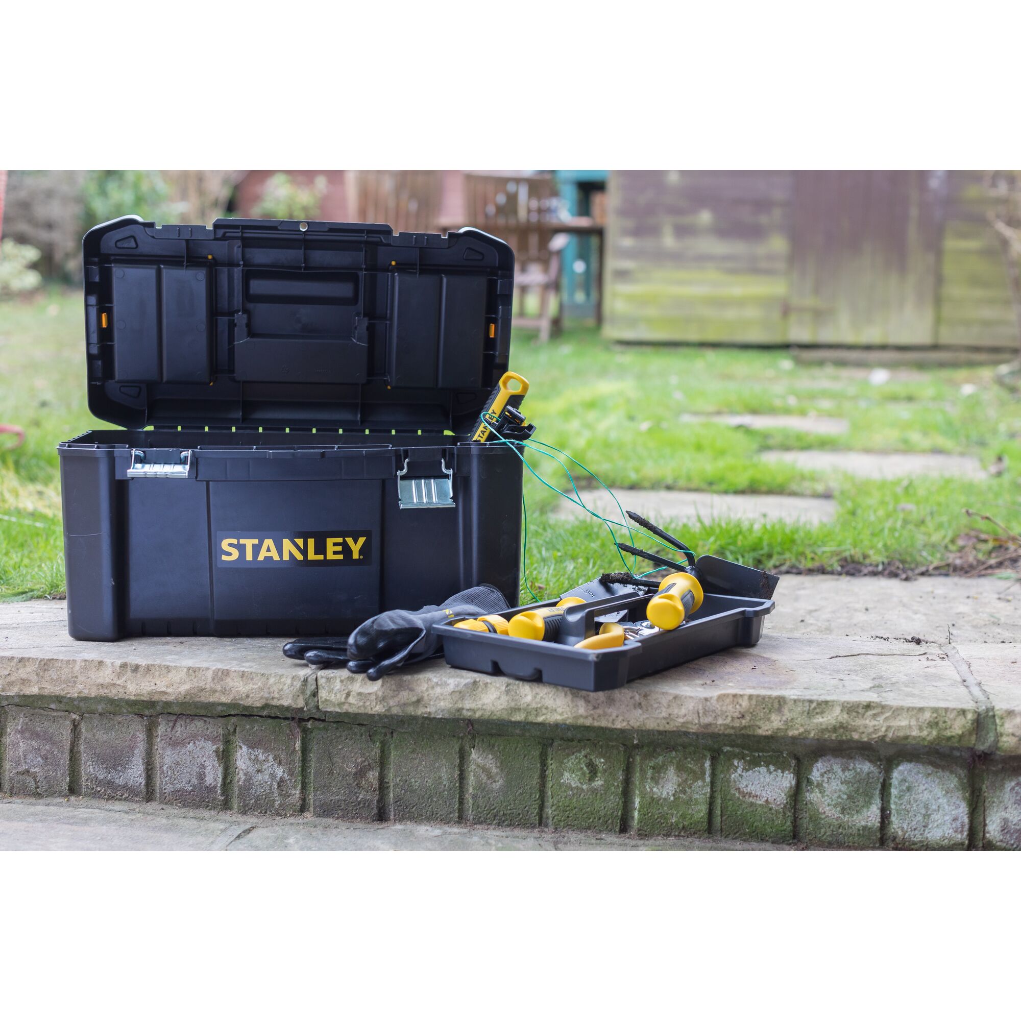 STANLEY®Kotak Perkakas Penting dengan Kait Logam, 19 inci.