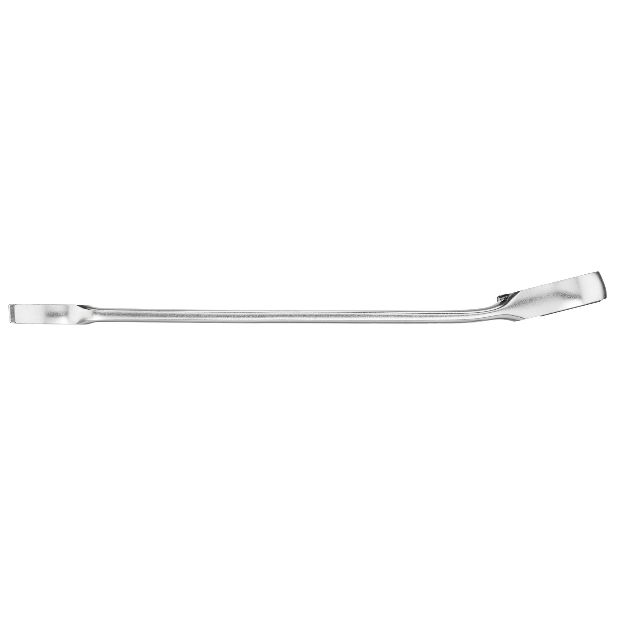 STANLEY FMMT13084-0 chrome pry bar tool, side view, on white background.