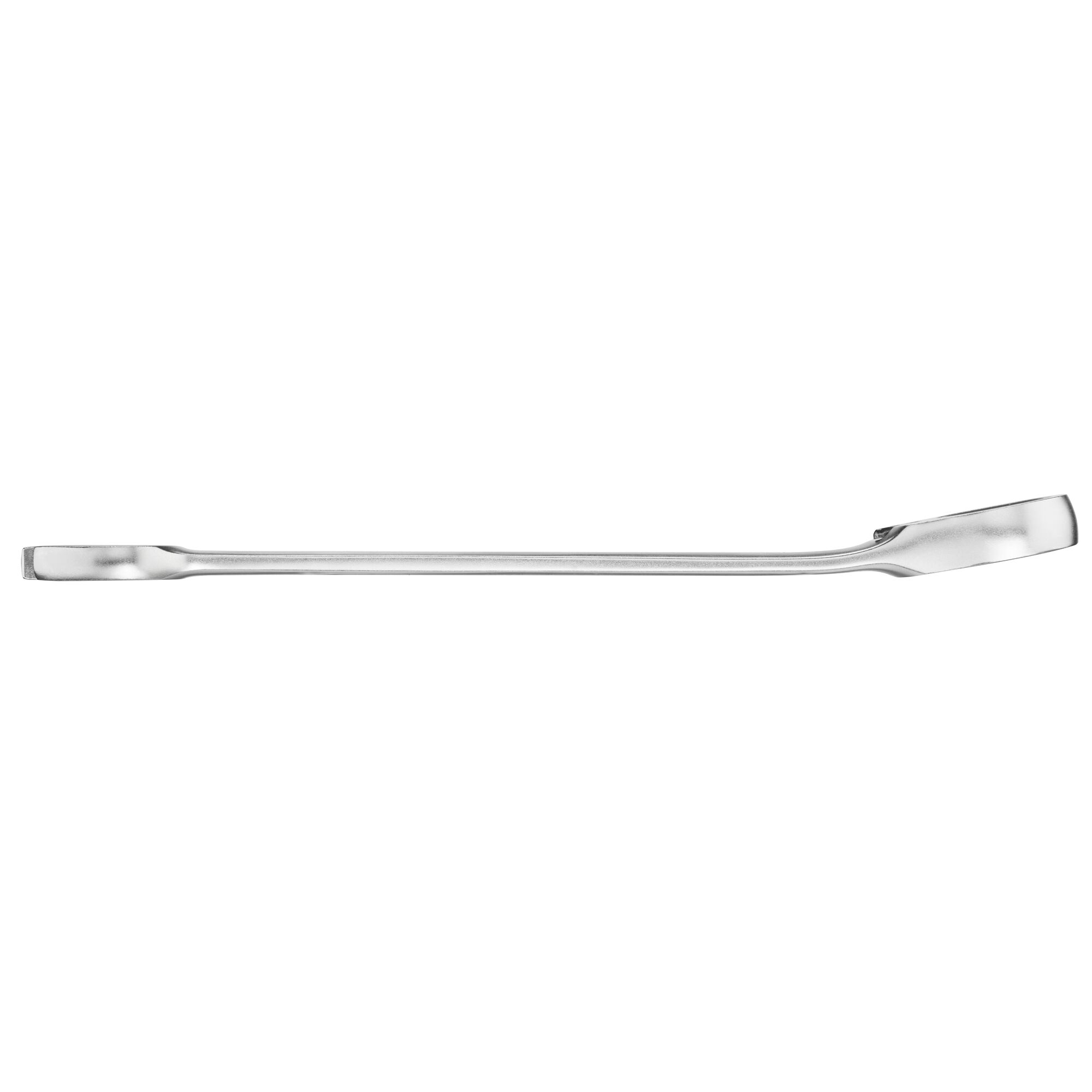 STANLEY FMMT13089-0 pry bar, silver finish, side view, straight handle with angled tip on white background.
