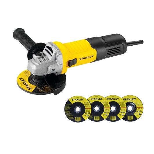 900W 100MM Slim Angle Grinder With Discs