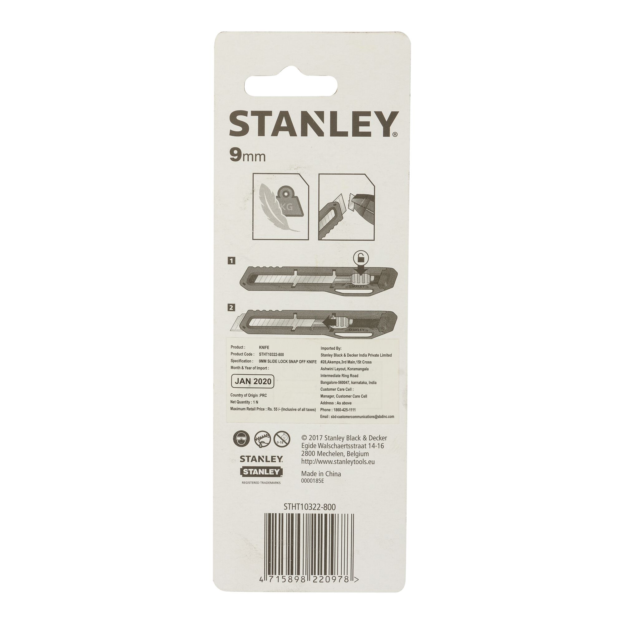 Kunci Geser Pisau Snap Off 9mm