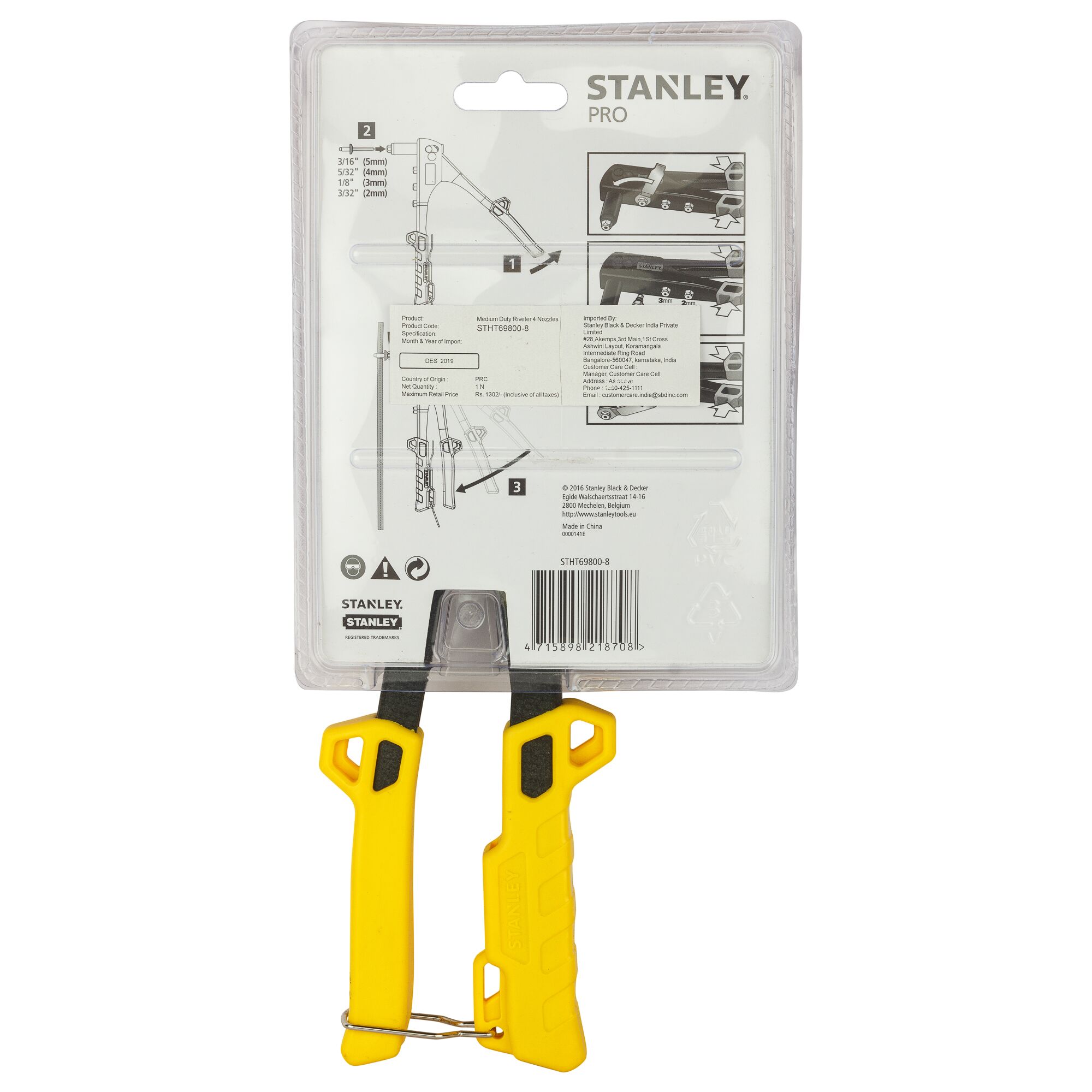 Heavy Duty - Riveter, 4 Potongan Hidung