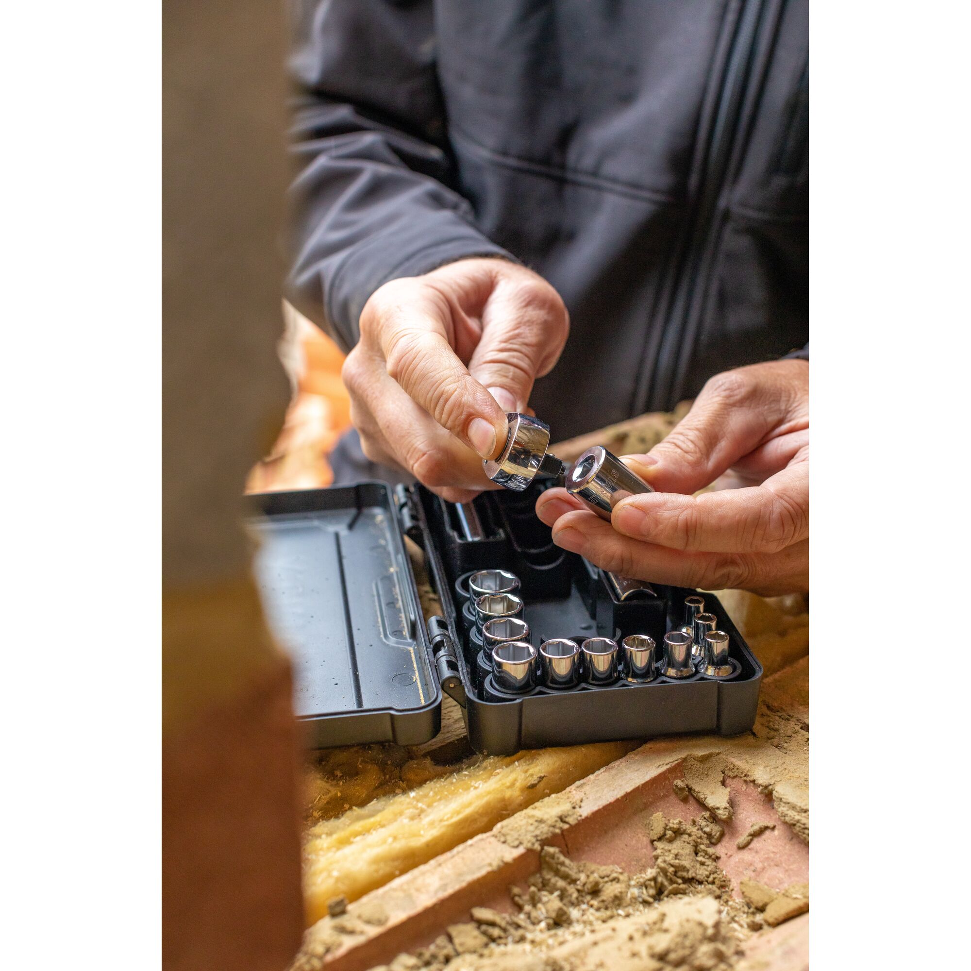 Set Soket Kompak 1/4 ", 37 Buah.