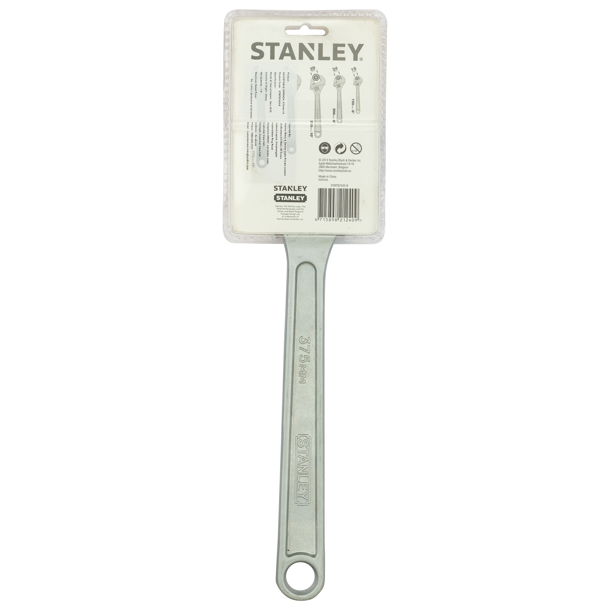 Dapat disesuaikan. Kunci Pas Berlapis Krom 375mm