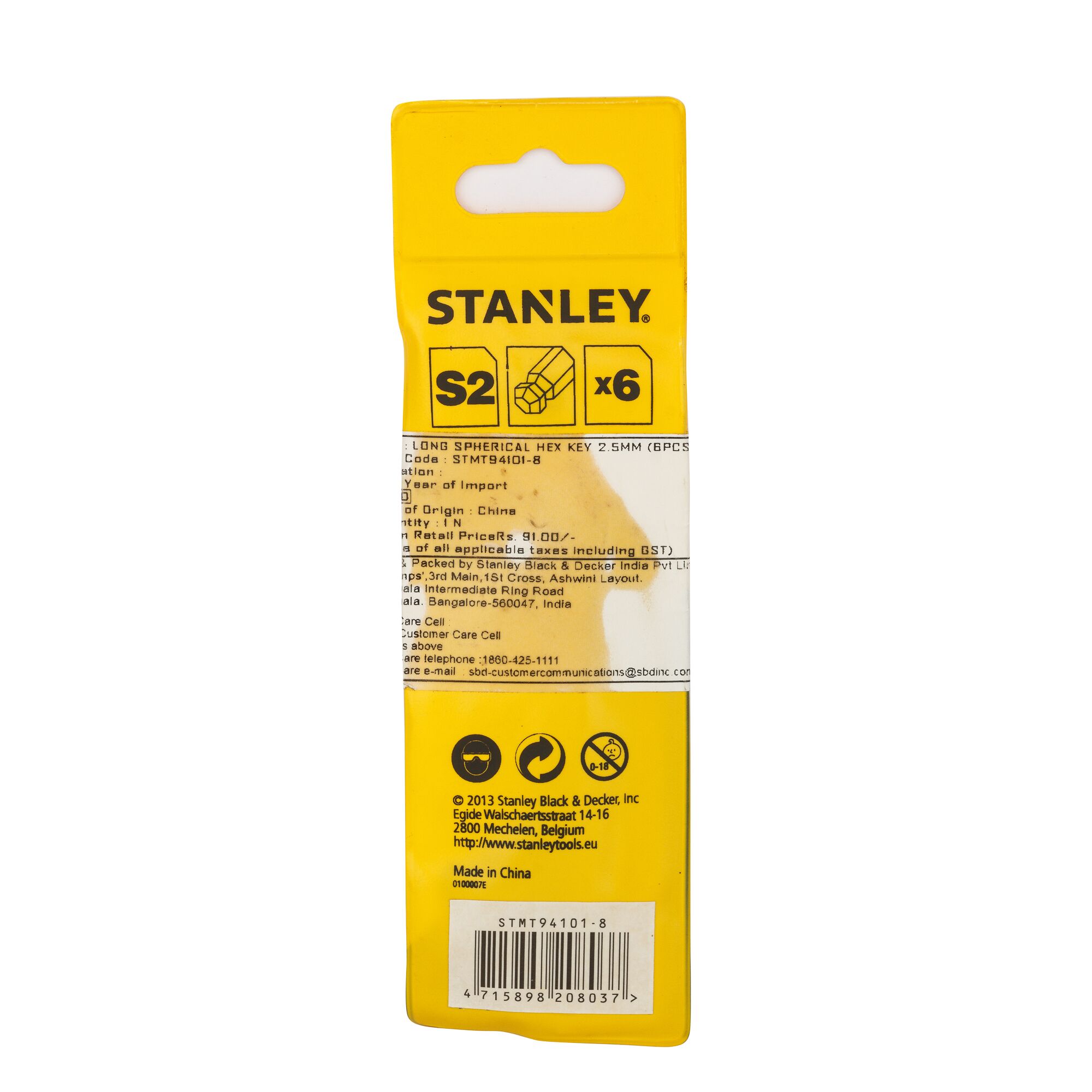 Kunci Hex Ujung Bola Panjang 2.5mm